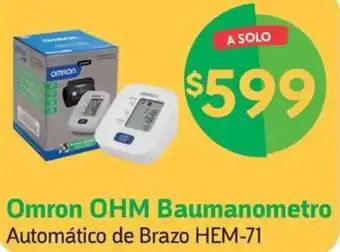 Farmacias YZA Omron OHM Baumanometro Automático de Brazo HEM-71 oferta