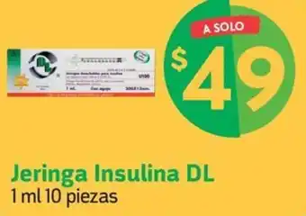 Farmacias YZA Jeringa Insulina DL 1 ml 10 piezas oferta