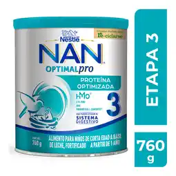 Farmacias YZA Nan 3 optimal pro fórmula infantil a partir de 1 año 760g oferta