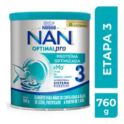 Farmacias YZA Nan 3 optimal pro fórmula infantil a partir de 1 año 760g oferta