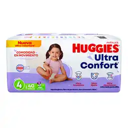 Farmacias YZA Pañales huggies ultraconfort etapa 4 niña 40 unidades oferta