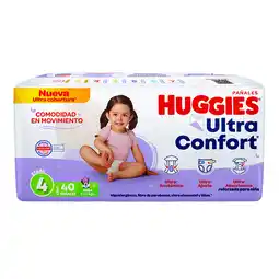 Farmacias YZA Pañales huggies ultraconfort etapa 4 niña 40 unidades oferta