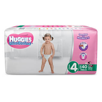 Farmacias YZA Pañales huggies ultraconfort etapa 4 niña 40 unidades oferta