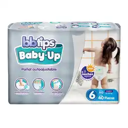 Farmacias YZA Pañal autoajustable bbtips baby up talla 6 xg 40 pañales oferta