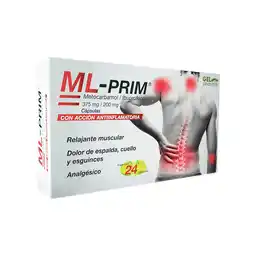 Farmacias YZA Ml-prim metocarbamol/ibuprofeno 24 caps oferta