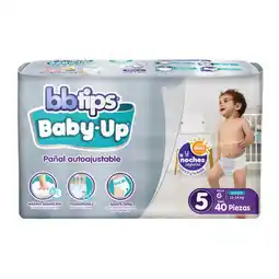 Farmacias YZA Pañal autoajustable bbtips baby up talla 5 grande 40 pañales oferta