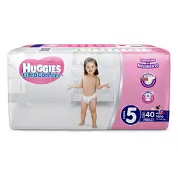 Farmacias YZA Pañales huggies ultraconfort etapa 5 niña 40 unidades oferta
