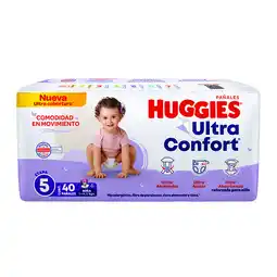 Farmacias YZA Pañales huggies ultraconfort etapa 5 niña 40 unidades oferta