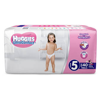 Farmacias YZA Pañales huggies ultraconfort etapa 5 niña 40 unidades oferta