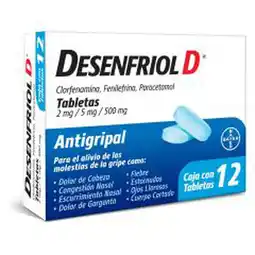 Farmacias YZA Desenfriol 12 tabs oferta