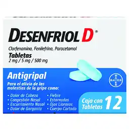 Farmacias YZA Desenfriol 12 tabs oferta