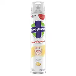 Farmacias YZA Family guard desinfectante superficies y ambientes fragancia cítrica 400 ml oferta