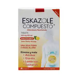 Farmacias YZA Eskazole compuesto 200mg/150mg 2 tabs oferta