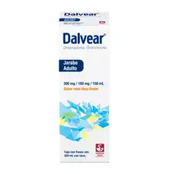 Farmacias YZA Dalvear jarabe adulto sabor miel lima limón 300mg/160mg 200ml oferta