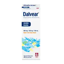 Farmacias YZA Dalvear jarabe adulto sabor miel lima limón 300mg/160mg 200ml oferta
