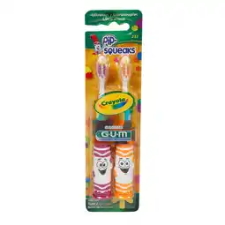 Farmacias YZA Gum crayola pip squeacks cepillo 2 pzas oferta