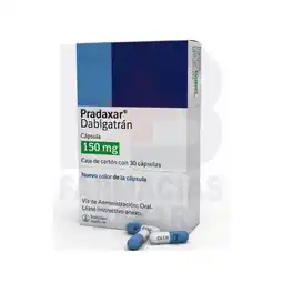 Farmacias Bazar Pradaxar 150mg 30 capsulas oferta