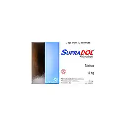 Farmacias YZA Supradol 10mg 10 tabs oferta