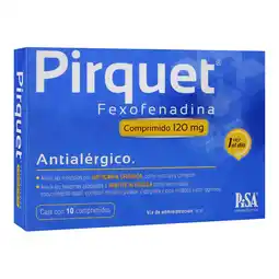 Farmacias YZA Pirquet 120mg 10comp oferta