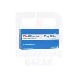 Farmacias Bazar Coplavix 75/100mg 28 tabletas oferta
