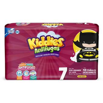 Farmacias YZA Pañal kiddies antifugas talla 7 xxg grande 40 pañales oferta