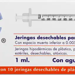 Farmacias YZA Jeringa dl insulina desechable 1ml oferta