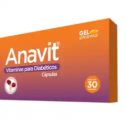 Farmacias YZA Anavit vitamina para diabeticos 30 caps oferta