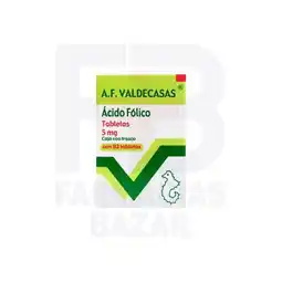 Farmacias Bazar Acido folico valdecasas 5mg 92 tabletas oferta