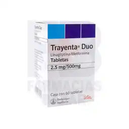 Farmacias Bazar Trayenta duo 2.5/500mg 60 tabletas oferta