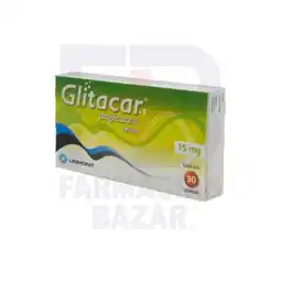 Farmacias Bazar Glitacar-1 15mg 30 tabletas oferta