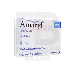 Farmacias Bazar Amaryl 4mg 15 tabletas oferta