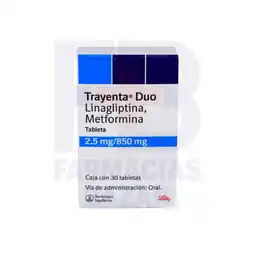 Farmacias Bazar Trayenta duo 2.5/850mg 30 tabletas oferta