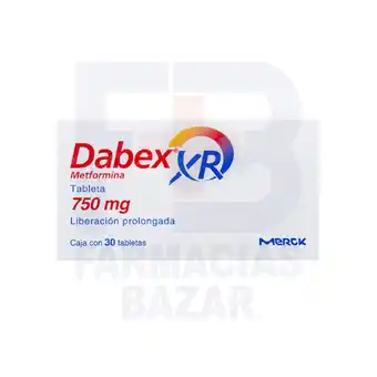 Farmacias Bazar Dabex xr 750mg 30 tabletas oferta