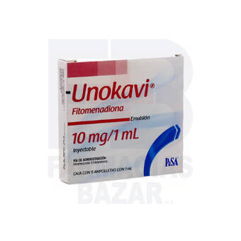 Farmacias Bazar Unokavi 10mg/1ml 5 ampolletas oferta