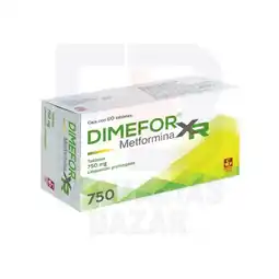Farmacias Bazar Dimefor xr 750mg 60 tabletas oferta