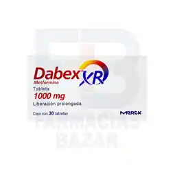 Farmacias Bazar Dabex xr 1000mg 30 tabletas oferta
