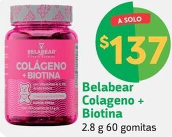 Farmacias YZA Belabear Colageno + Biotina 2.8 g 60 gomitas oferta