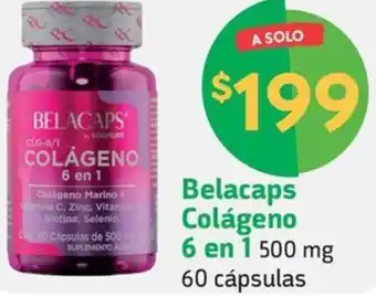 Farmacias YZA Belacaps Colágeno 6 en 1 500 mg 60 cápsulas oferta