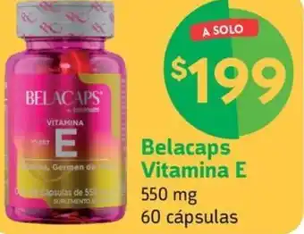 Farmacias YZA Belacaps Vitamina E 550 mg 60 cápsulas oferta