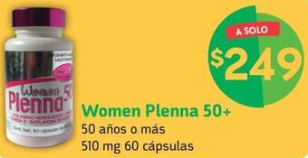 Farmacias YZA Women Plenna 50+ 50 años o más 510 mg 60 cápsulas oferta