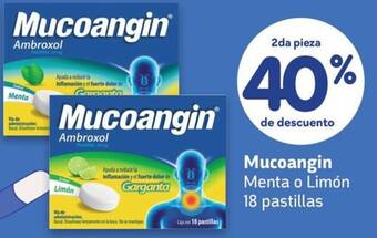 Farmacias YZA Mucoangin Menta o Limón 18 pastillas oferta