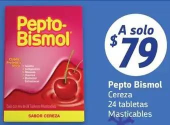 Farmacias YZA Pepto Bismol Cereza 24 tabletas Masticables oferta