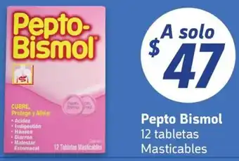 Farmacias YZA Pepto Bismol 12 tabletas Masticables oferta