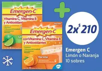 Farmacias YZA Emergen C Limón o Naranja 2x10 sobres oferta