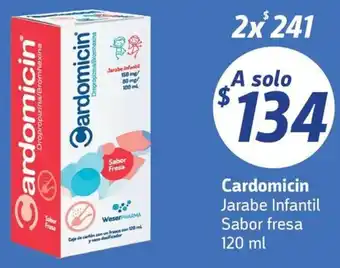 Farmacias YZA Cardomicin Jarabe Infantil Sabor fresa 120 ml oferta
