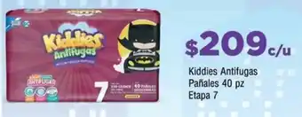 Farmacias YZA Kiddies Antifugas Pañales 40 pz Etapa 7 oferta