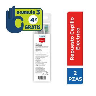 Farmacia San Pablo Colgate philips cabezales de repuesto eléctrico limpieza profunda, cerdas suaves oferta