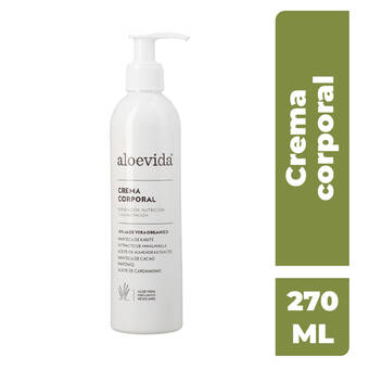 Farmacia San Pablo Aloevida crema corporal-aloe vera, manteca karité y cacao, pantenol, 75% sábila orgánica oferta