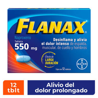 Farmacia San Pablo Flanax 550 mg desinflama y alivia dolor intenso muscular, de espalda, cuello y hombros oferta