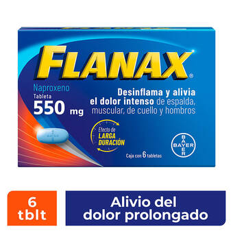 Farmacia San Pablo Flanax 550 mg desinflama y alivia dolor intenso muscular, de espalda, cuello y hombros oferta